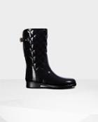Women's Refined Slim Fit Adjustable Quilted Short Rain Boots