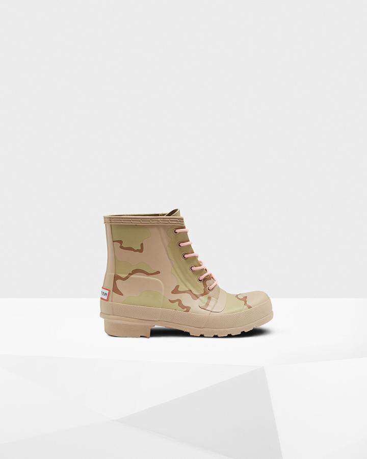 Women's Original Rubber Lace-up Desert Camo Boots