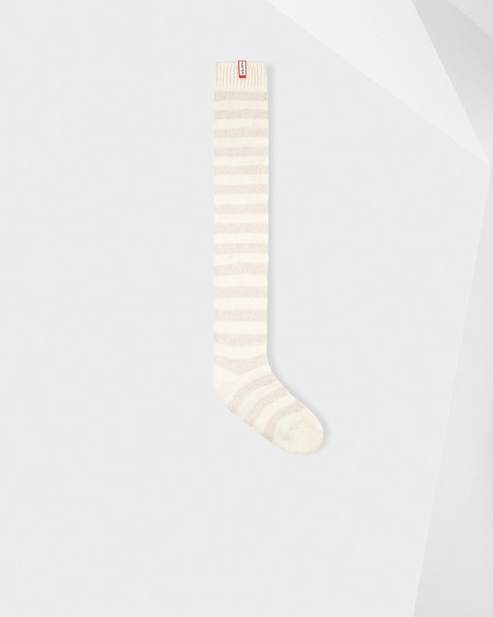 Plain Stripe Over-knee Socks