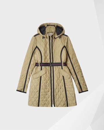 Women's Refined Quilted Trench Coat
