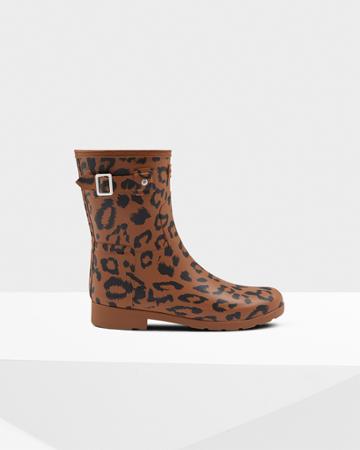 Women's Original Leopard Print Refined Short Rain Boot
