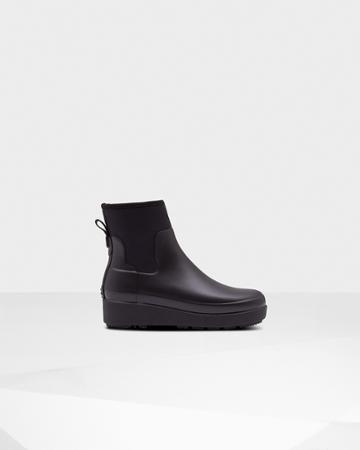 Women's Refined Slim Fit Neoprene Creeper Chelsea Boots