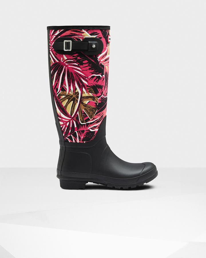 Women's Original Jungle Print Canvas Rain Boots