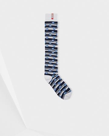 Unisex Original Floral Stripe Knitted Knee High Socks