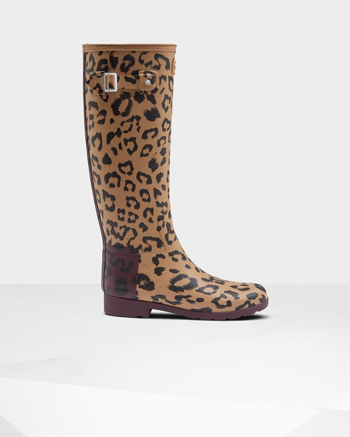 Women's Original Leopard Print Refined Tall Rain Boots