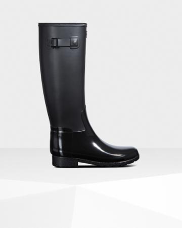 Women's Refined Slim Fit Gloss Duo Rain Boots