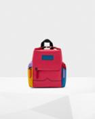 Original Color Block Top Clip Rubberised Leather Backpack
