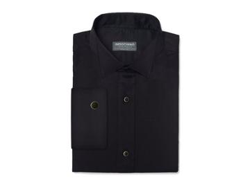 Indochino Black Plain-front Tuxedo Custom Tailored Men's Dress Shirt