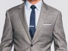 Indochino Premium Gray Sharkskin Custom Tailored Men's Suit