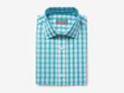 Indochino Turquoise Gingham Windowpane Custom Tailored Men's Dress Shirt