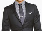 Indochino Black Micro Stitch Stripe Custom Tailored Men's Suit