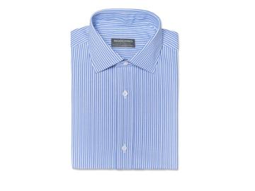 Indochino French Blue Pinstripe Wrinkle-free Custom Tailored Men's Dress Shirt