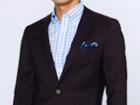 Indochino Burgundy Wool Stretch Custom Tailored Men's Suit