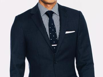 Indochino Charcoal Shadow Windowpane Custom Tailored Men's Suit