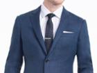 Indochino Indigo Herringbone Linen Custom Tailored Men's Suit