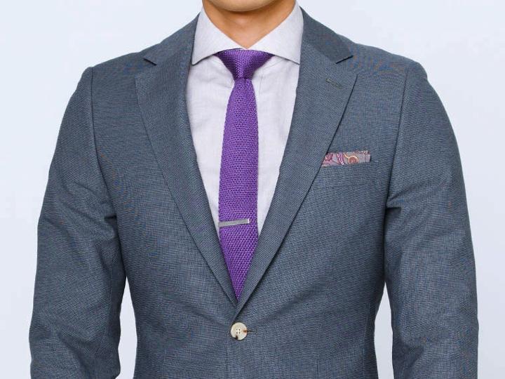 Indochino Charcoal Micro Houndstooth Cotton Custom Tailored Men's Suit