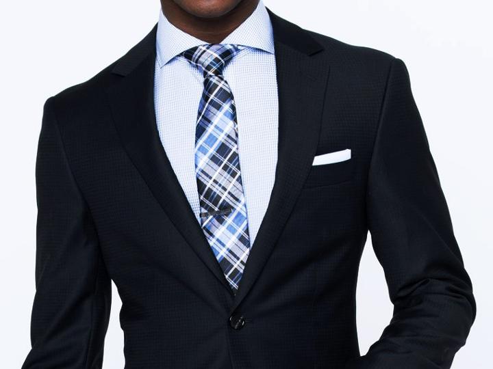 Indochino Midnight Shadow Houndstooth Custom Tailored Men's Suit