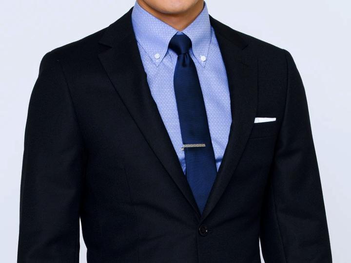 Indochino Navy Crepe Weave Custom Tailored Men's Suit