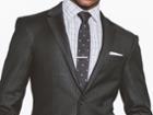 Indochino Black Tonal Herringbone Custom Tailored Men's Suit