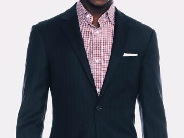 Indochino Midnight Stripe Flannel Custom Tailored Men's Suit