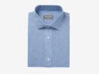 Indochino Marina Blue Micro Gingham Cotton-linen Custom Tailored Men's Dress Shirt