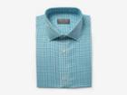 Indochino Turquoise Gingham Oxford Custom Tailored Men's Dress Shirt