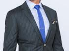 Indochino Gray Pinstripe Twill Custom Tailored Men's Suit