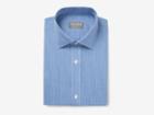 Indochino Blue Micro Gingham Custom Tailored Men's Dress Shirt
