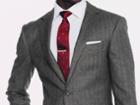 Indochino Charcoal Herringbone Linen Custom Tailored Men's Suit