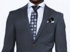 Indochino Mid-gray Windowpane Custom Tailored Men's Suit
