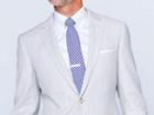 Indochino Pearl Herringbone Linen Custom Tailored Men's Suit