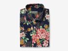 Indochino Navy Peony Print Custom Tailored Men's Dress Shirt