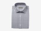 Indochino Indigo And White Check Custom Tailored Men's Dress Shirt