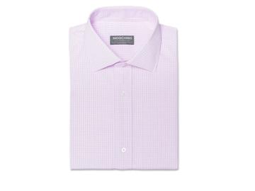 Indochino Pink Gingham Wrinkle-free Custom Tailored Men's Dress Shirt