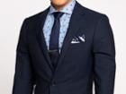 Indochino Navy Wool Stretch Custom Tailored Men's Suit