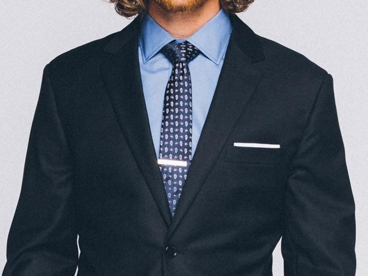 Indochino Deep Indigo Pebbleweave Custom Tailored Men's Suit