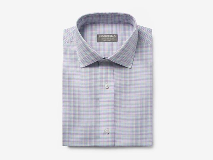 Indochino Dobby Easter Gingham Custom Tailored Men's Dress Shirt