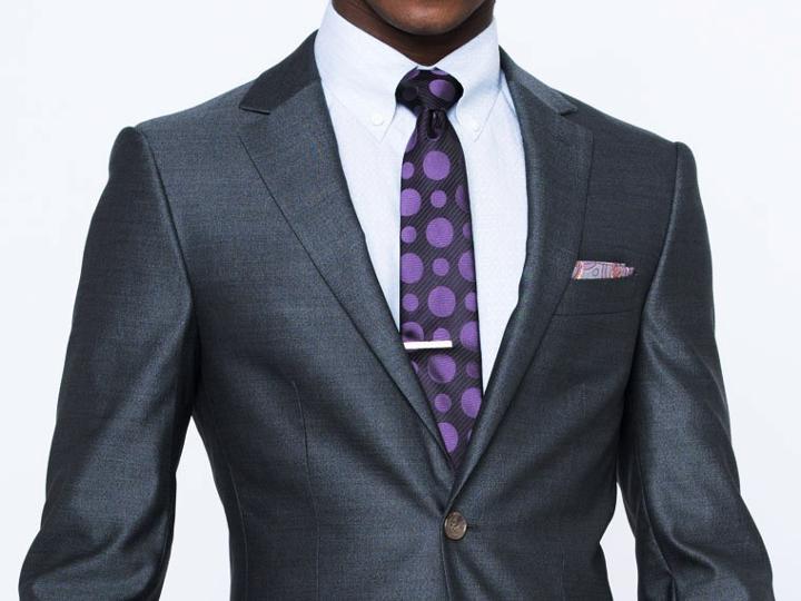 Indochino Charcoal Crepe Weave Custom Tailored Men's Suit