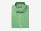 Indochino Summer Green Micro Gingham Cotton-linen Custom Tailored Men's Dress Shirt