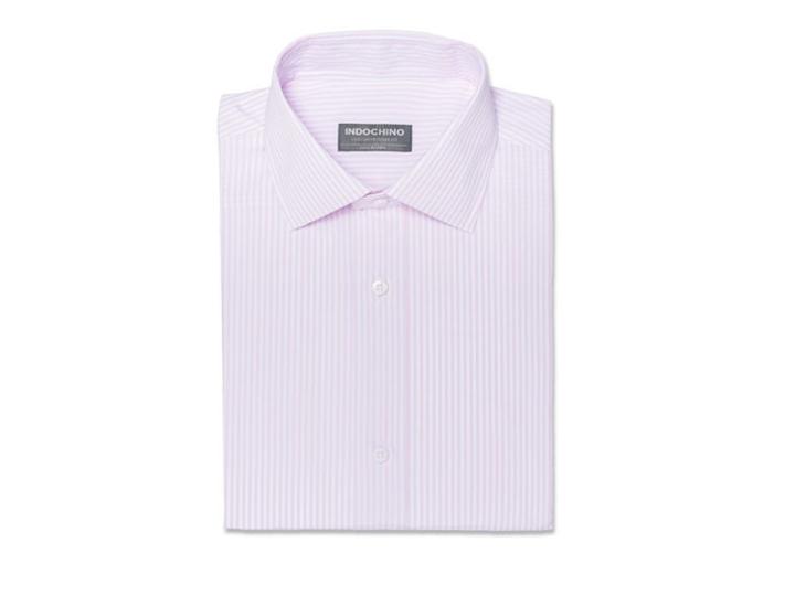Indochino Pink Pinstripe Wrinkle-free Custom Tailored Men's Dress Shirt