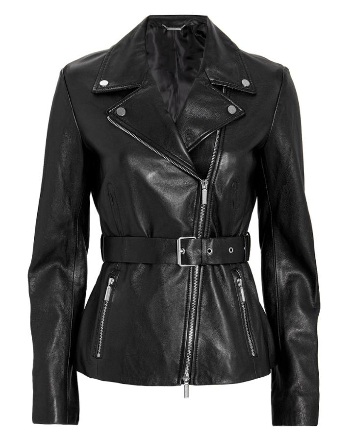 Jonathan Simkhai Biker Leather Jacket Black 2