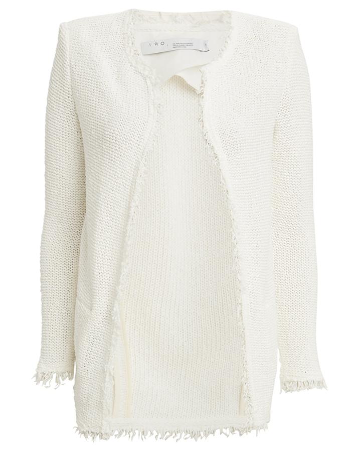 Iro Lela Knit Cardigan Jacket Ivory 38
