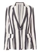 Frame Linen Classic Stripe Blazer