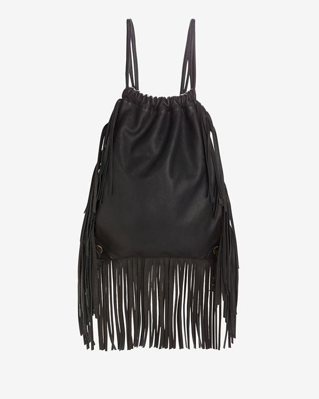 Sara Battaglia David Fringe Leather Backpack