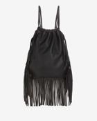 Sara Battaglia David Fringe Leather Backpack