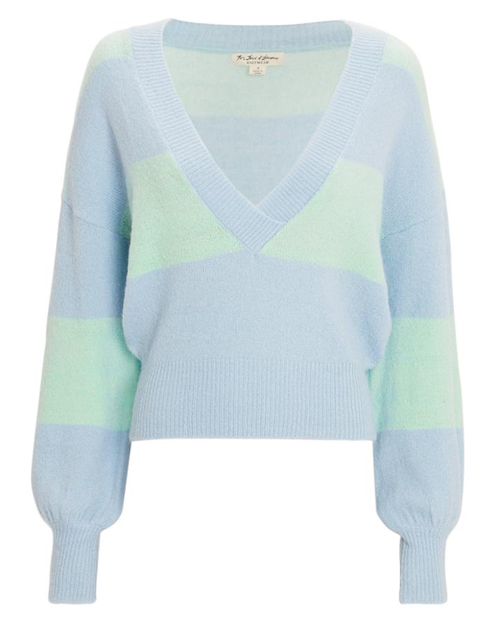 For Love & Lemons Lauryn Pullover Blue/green M