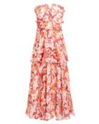 Amur Darla Bustier Dress White/red/orange 2