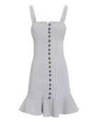 Exclusive For Intermix Intermix Beverly Striped Button-down Dress Blue-lt Zero