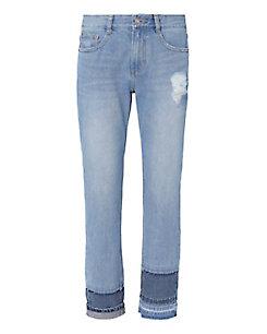 Sjyp Multi Hem Straight Cropped Jeans