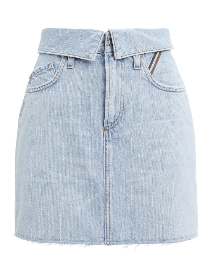 Jean Atelier Flip Sky Skirt Light Blue Denim 27